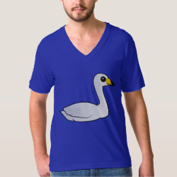 Whooper Swan Men's American Apparel Fine Jersey V-neck T-Shirt