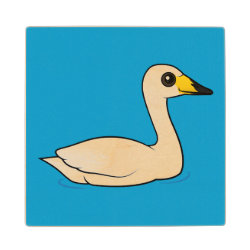 Whooper Swan 4 Inch Wooden Coaster
