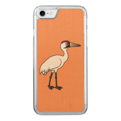 Birdorable Whooping Crane Carved Apple iPhone 7 Wood Case