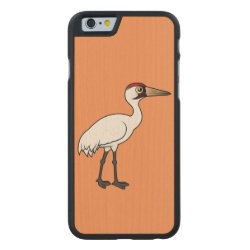 Birdorable Whooping Crane Carved ® iPhone 6 Bumper Wood Case