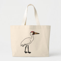 Birdorable Whooping Crane Jumbo Tote Bag
