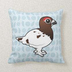 Willow Ptarmigan, summer male Cotton Throw Pillow