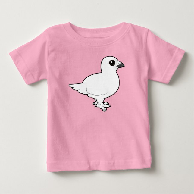 Birdorable Willow Ptarmigan, winter Baby T-Shirt (Front)