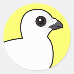 Willow Ptarmigan, winter plumage Round Sticker