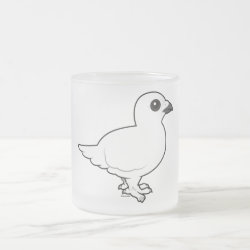 Willow Ptarmigan, winter plumage Frosted Glass Mug
