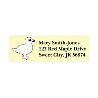 Willow Ptarmigan, winter plumage Return Label