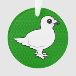 Willow Ptarmigan, winter plumage Circle Acrylic Ornament