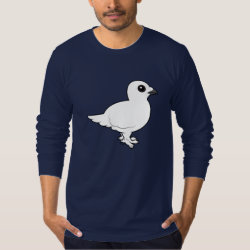 Willow Ptarmigan, winter plumage Men's American Apparel Fine Jersey Long Sleeve T-Shirt