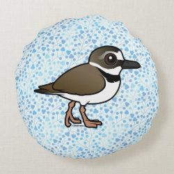 Wilson's Plover Round Throw Pillow (16