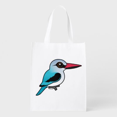Birdorable Woodland Kingfisher Grocery Bag