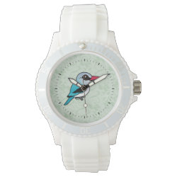Woodland Kingfisher Women's Sporty White Silicon Watch