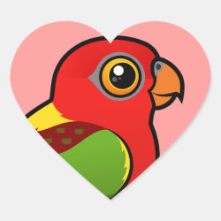 Yellow-backed Lory Heart Sticker