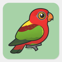 Yellow-backed Lory Square Sticker