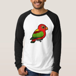 Yellow-backed Lory Men's Canvas Long Sleeve Raglan T-Shirt
