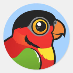 Birdorable Yellow-bibbed Lory Round Sticker