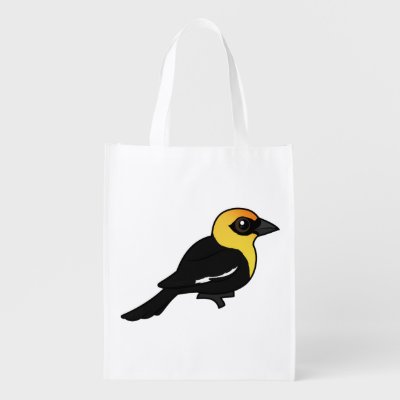 Birdorable Yellow-headed Blackbird Grocery Bag