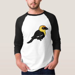 Yellow-headed Blackbird Men's Basic 3/4 Sleeve Raglan T-Shirt