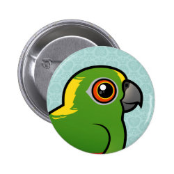 Birdorable Yellow-naped Parrot Round Button