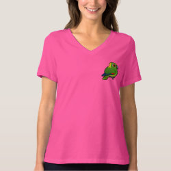 Birdorable Yellow-naped Parrot Women's Bella Relaxed Fit Jersey V-Neck T-Shirt