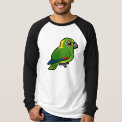 Birdorable Yellow-naped Parrot Men's Canvas Long Sleeve Raglan T-Shirt