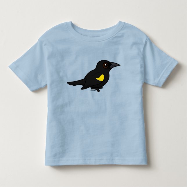 Birdorable Yellow-shouldered Blackbird Toddler T-shirt (Front)