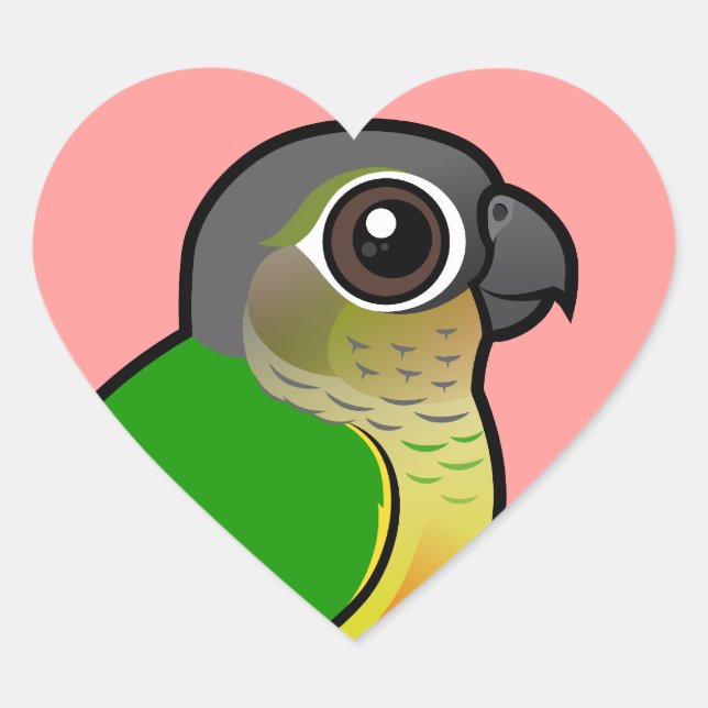 Birdorable Yellow-sided Conure Heart Sticker (Front)