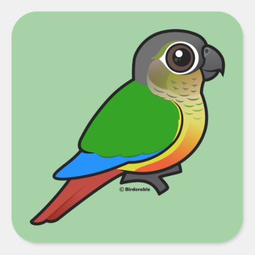 Birdorable Yellow_sided Conure Square Sticker