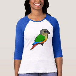 Yellow-sided Conure Ladies Raglan Fitted T-Shirt