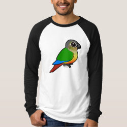 Yellow-sided Conure Men's Canvas Long Sleeve Raglan T-Shirt