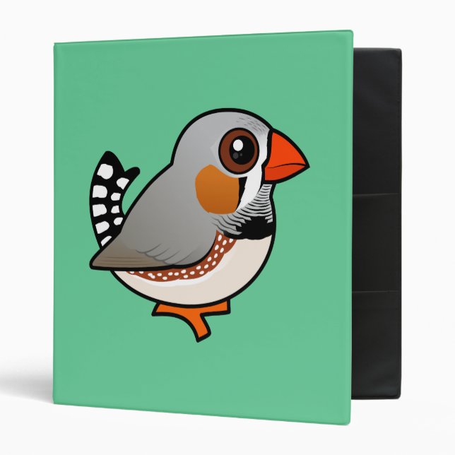 Birdorable Zebra Finch 3 Ring Binder (Front/Inside)