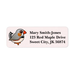 Cute Zebra Finch Return Label