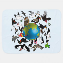 Birdorables Around The Earth Baby Blanket