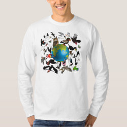 Birdorables Around The Earth Men's Basic Long Sleeve T-Shirt