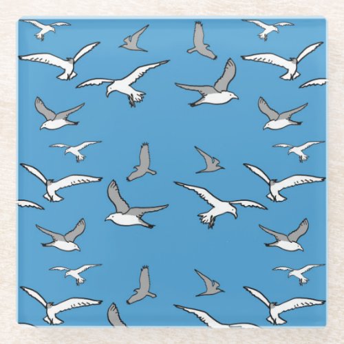 Birds _ a Flock of Seagulls Glass Coaster