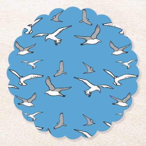 Birds _ a Flock of Seagulls Paper Coaster