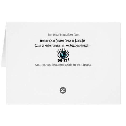 Birds Amidst Wisteria (Back Horizontal)