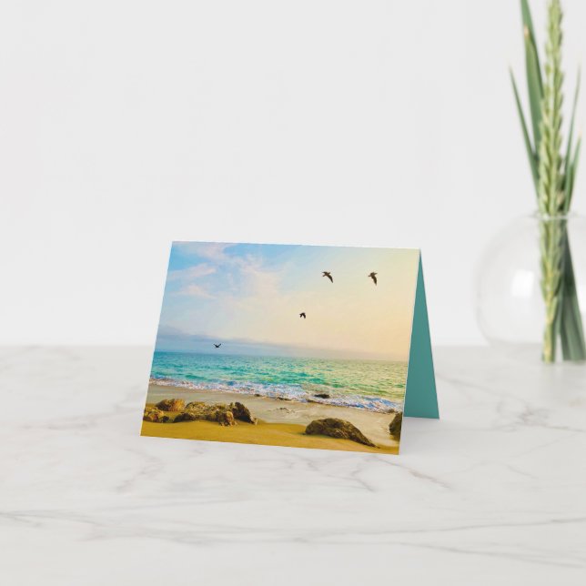 Birds and Beach Card  (Front)