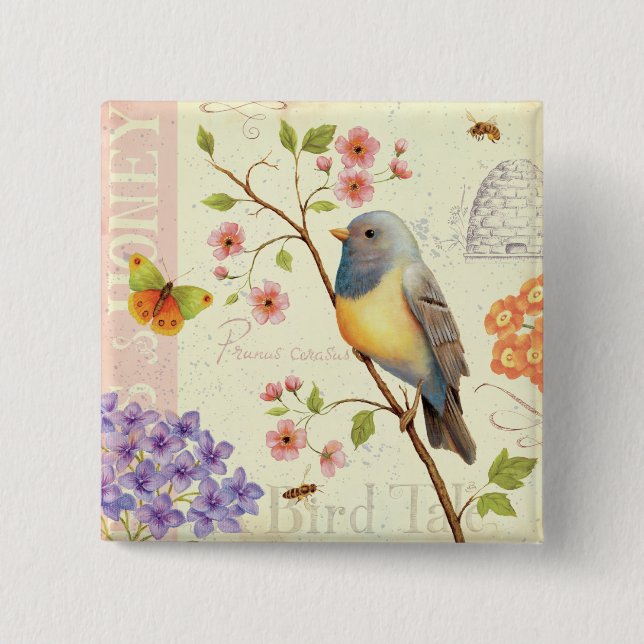 Birds and Bees Button (Front)