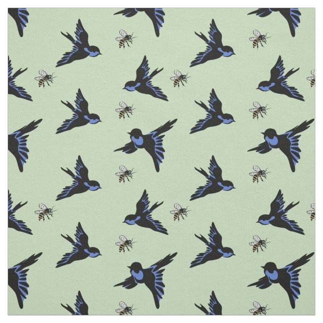 Birds and Bees Fabric (Swatch)