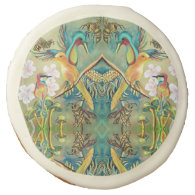 birds and bees painting    sugar cookie
