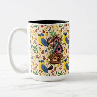 Birds And Birdhouses Mug
