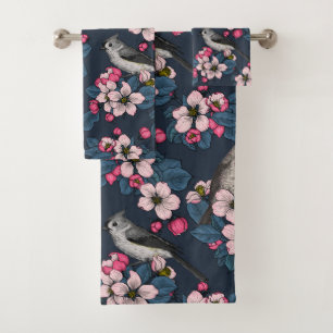 Birds and Blossoms Bath Towel Set