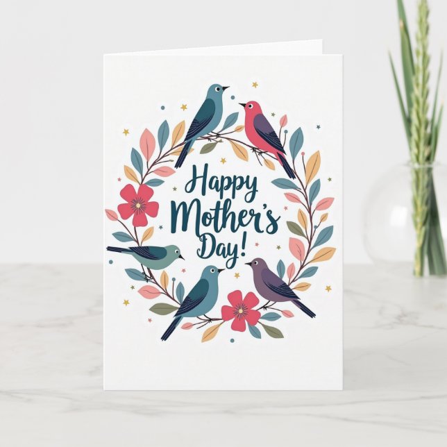 Birds And Blossoms Card (Front)