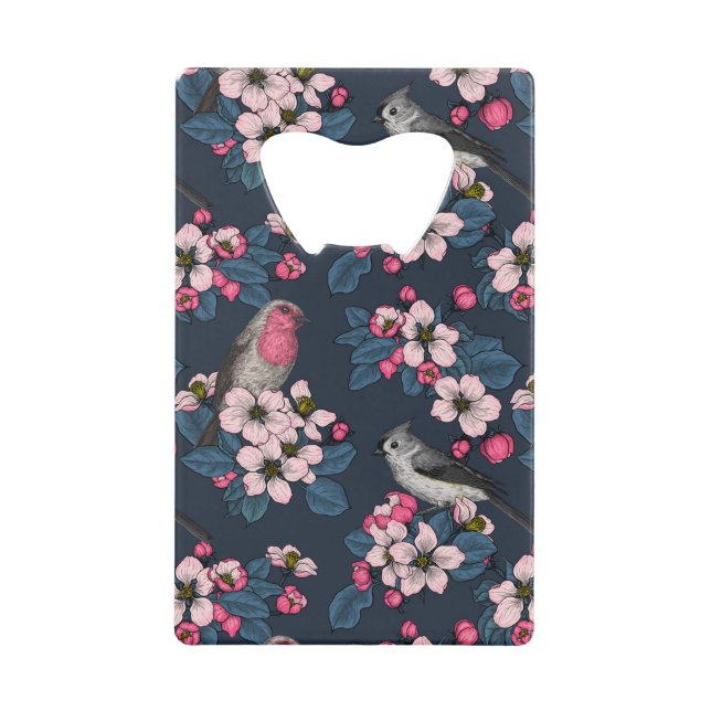 Birds and Blossoms Credit Card Bottle Opener (Front)