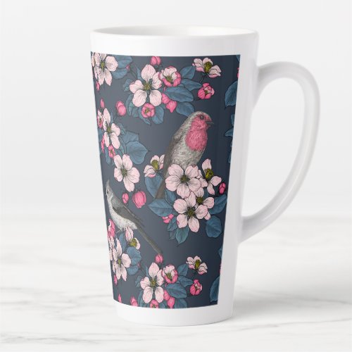 Birds and Blossoms Latte Mug