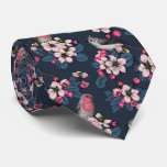 Birds And Blossoms Neck Tie at Zazzle