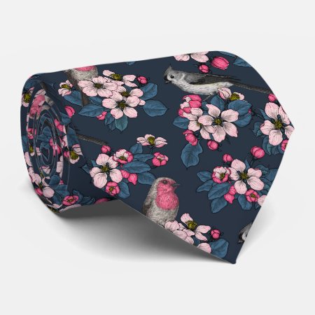 Birds And Blossoms Neck Tie