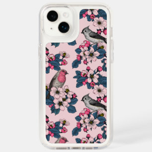 Birds and Blossoms on pink Speck iPhone 14 Plus Case