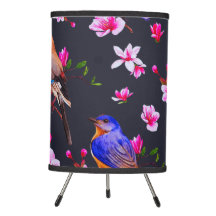 Birds and Blossoms Tripod Lamp