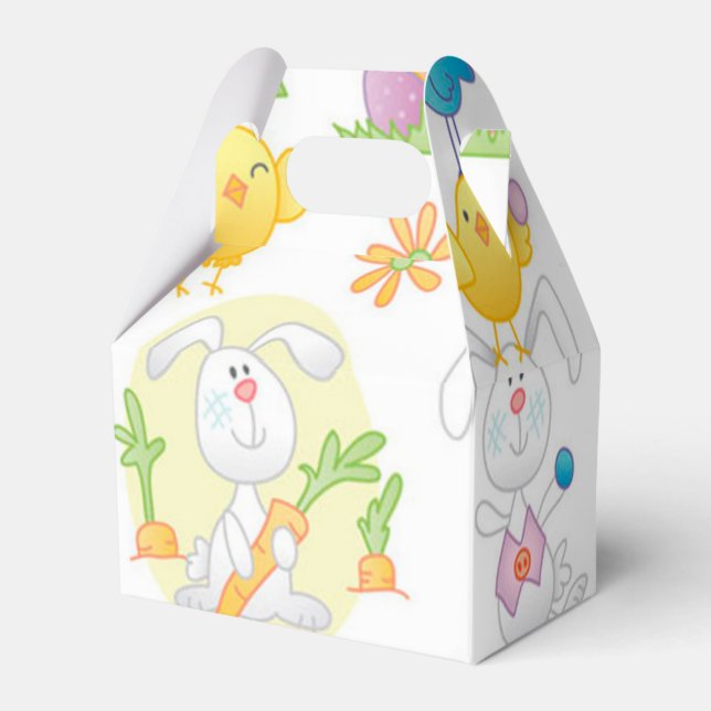 Birds and Bunnies Favor Boxes (Front Side)